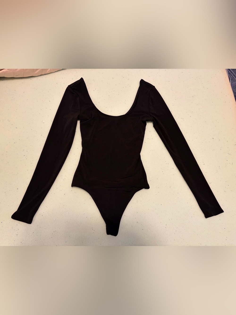 Show Me Your MuMu Black Long-Sleeve One-Piece Bodysuit - Size S